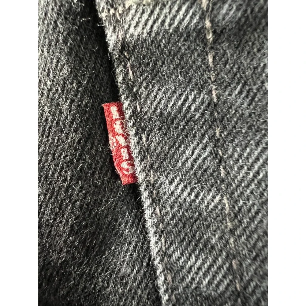 Vtg Levis Black Jeans -USA 532 Factory Code- High Waist Red Tab - Model Unknown